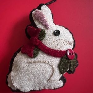 Handmade Bunny Ornament